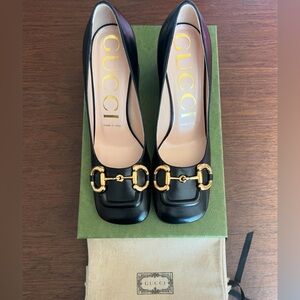 Gucci Horsebit Block Heel Pump